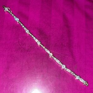 Sterling silver and CZ tennis bracelet
